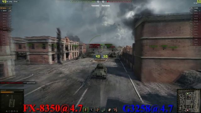 Pentium G3258 vs FX-8350 in World of Tanks (GTX 970) смотреть онлайн