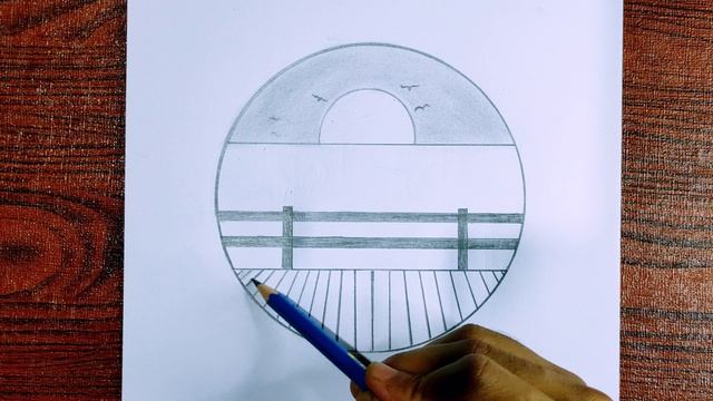 How to draw a circle drawing - step by step || Pencil sketch drawing || Drawing tutorial смотреть онлайн