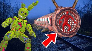 Поезд ПОЖИРАТЕЛЬ в реальной жизни! ФНАФ аниматроников можно убить! (Крутые детки) Cool Kids