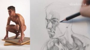 Штудия мужской обнаженной фигуры