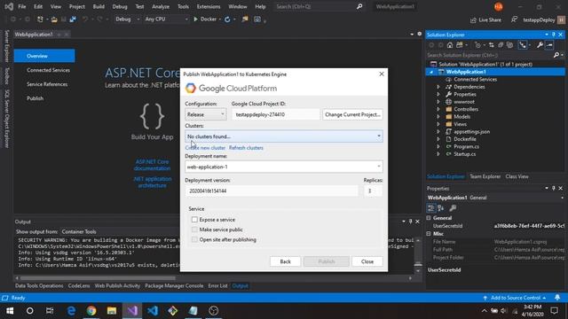 How to deploy dotnet core app to google cloud Kubernetes Engine смотреть онлайн