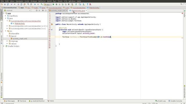 Hello World Android Tutorial (TextView and OnclickListener button) смотреть онлайн
