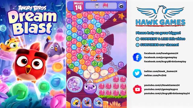 Angry Birds Dream Blast Level 531 - Walkthrough, No Boosters смотреть онлайн