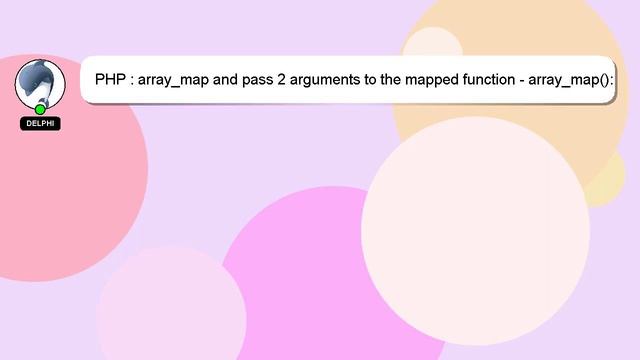 PHP : array_map and pass 2 arguments to the mapped function - array_map(): Argument #3 should be an смотреть онлайн