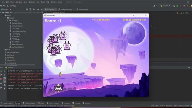 2D game making using python in 1 Hour || Make any game with Pygame || #python #2dgamesmaking #3dgam смотреть онлайн
