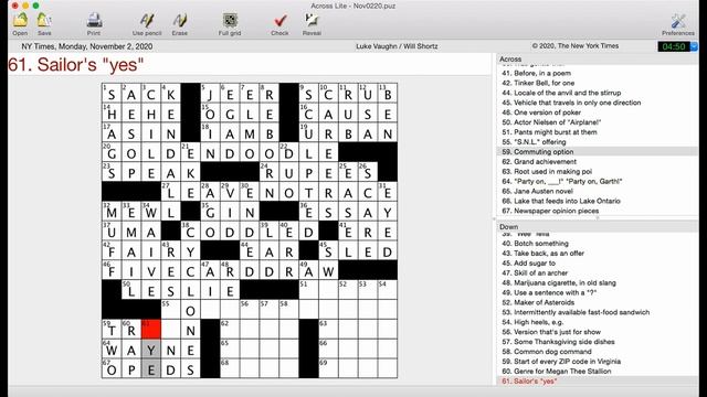 Paint By Numbers | New York Times Crossword Puzzle Walkthrough | Monday, November 2nd 2020 смотреть онлайн