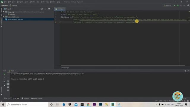 Dictionary using python by user input method... смотреть онлайн