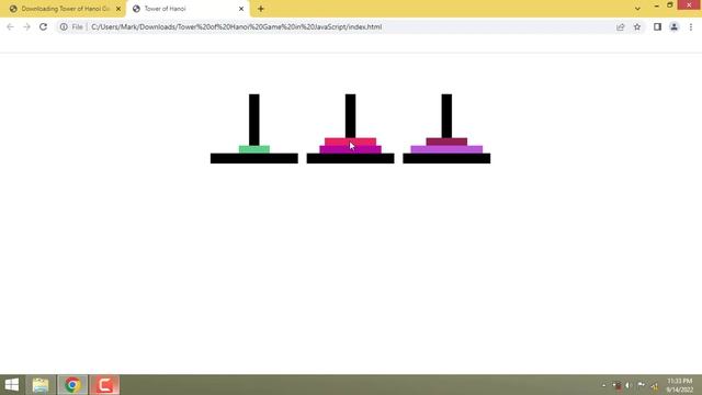 Tower of Hanoi Game in JavaScript смотреть онлайн