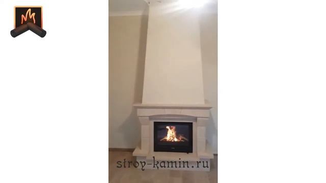 Готовый мраморный камин с дровяной топкой Astra к Новому Году в частный коттедж: авторский проект смотреть онлайн