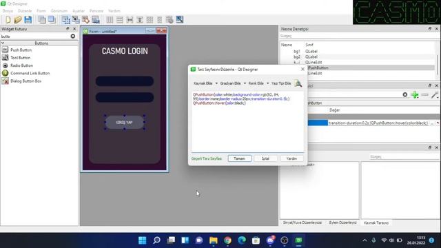 Python PyQt5 Designer Basit Login Arayüz Yapımı ve .py'ye Dönüştürme смотреть онлайн