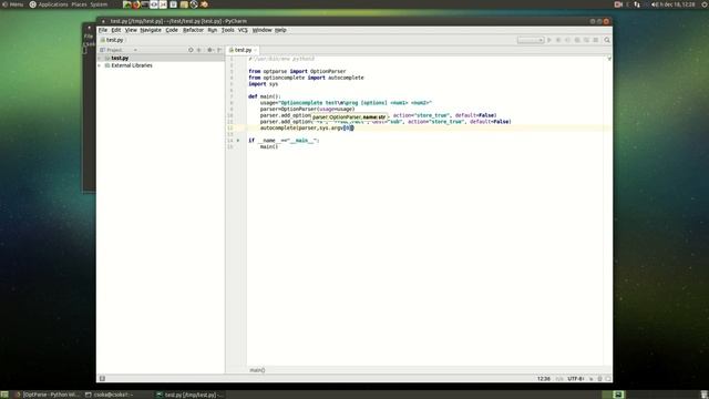 Command line argument processing using optparse смотреть онлайн