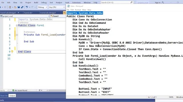 Membuat Project CRUD dengan VB NET dan MySQL смотреть онлайн
