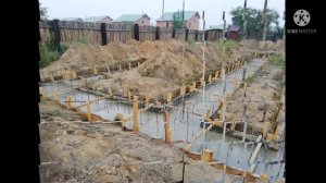 Подушка фундамента под дом из арболита.