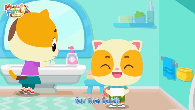 Baby Saves Water | Save the Earth Song | Good Habits | Kids Song | Kids Cartoon | MeowMi Family Sho смотреть онлайн