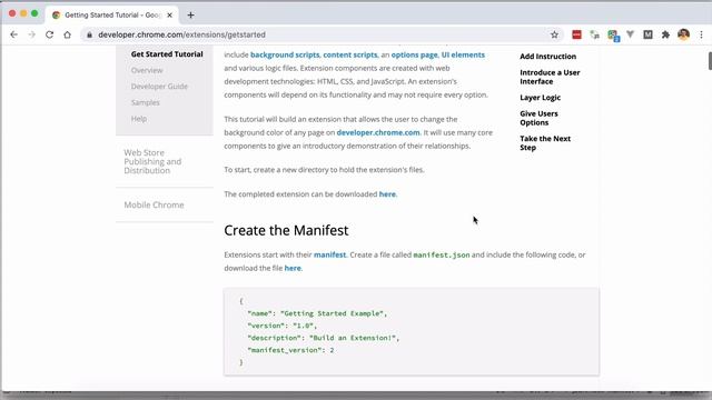 Как создать заготовку для расширения Google файл манифеста смотреть онлайн