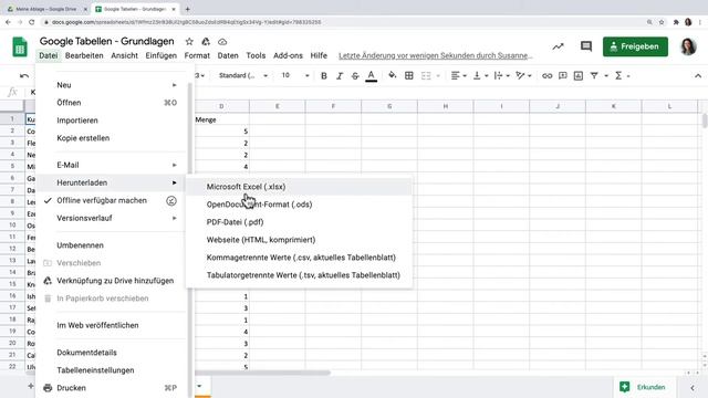 Excel XLSX- und CSV-Dateien in Google Sheets importieren & exportieren | Google Workspace Tutorial смотреть онлайн