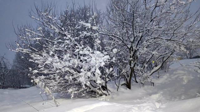 Снег кружится. Музыка и шуршание снега (г. Снежногорск Мурманской области) смотреть онлайн