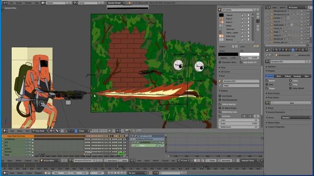 2D анимация в Blender и создание рига для 2D Уроки по созданию мультфильма с нуля смотреть онлайн