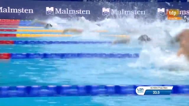 Чемпионат Европы по водным видам спорта | ПЛАВАНИЕ | Мужчины Эстафета 4*100 Вольный стиль Финал смотреть онлайн