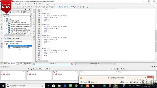 FSM Code Synthesis and Simulation using Xilinx ISE Design Suite 14.7 смотреть онлайн