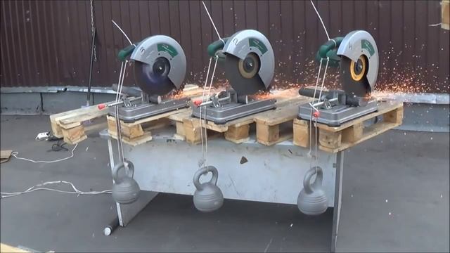 Тестирование отрезных кругов диаметром 355 мм смотреть онлайн