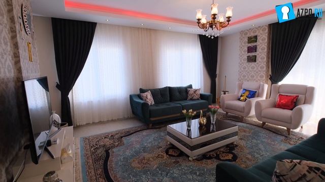 ТРЕХКОМНАТНАЯ КВАРТИРА В ТУРЦИИ С МЕБЕЛЬЮ. Недвижимость в Турции от AZPO. смотреть онлайн
