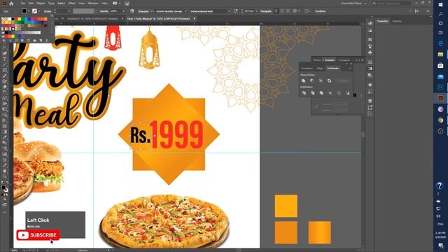 illustrator I Fast Food Banner Design смотреть онлайн