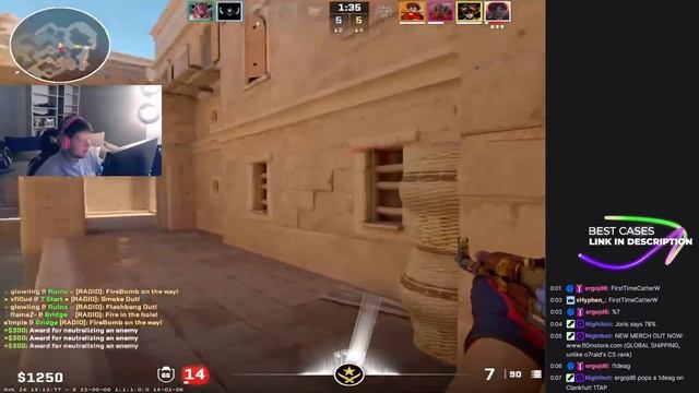 chat reacts to s1mple quick 3k! - CS2 смотреть онлайн