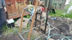 Бурение скважины самодельной буровой