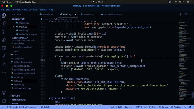 E-commerce API with FastAPI | Product CRUD Functionality 1| Tortoise ORM смотреть онлайн