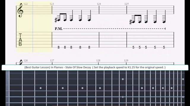 (Best Guitar Lesson) In Flames - State Of Slow Decay (slow speed for lesson) смотреть онлайн
