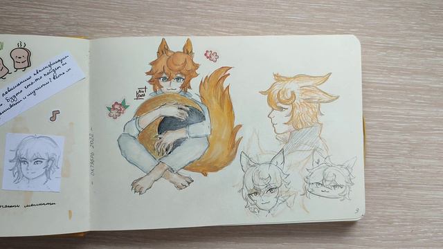 Обзор на скетчбук #6 ! Кайебедо ! сентябрь-октябрь 2022 ! смотреть онлайн