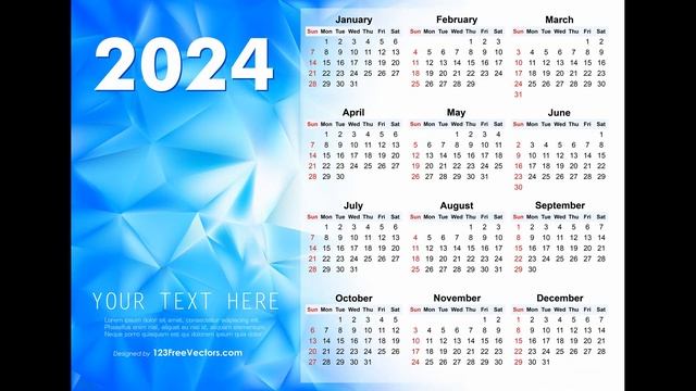 2024 Calendar Free Download | 123FreeVectors смотреть онлайн