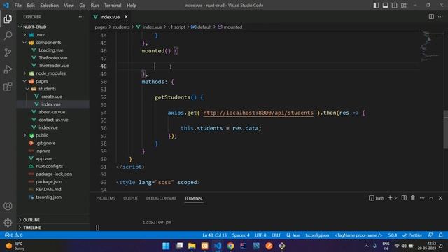 NuxtJS CRUD 2: How to fetch data using API in Nuxt JS | get data from API with axios in Nuxt 3 Tuts смотреть онлайн