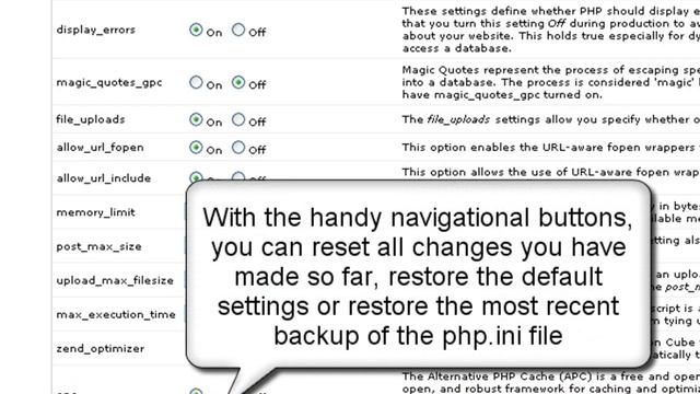 Overview of the PHP setting section in the Web Hosting Control Panel смотреть онлайн