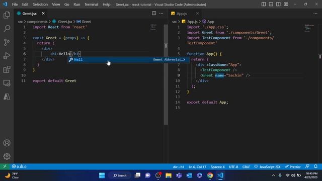 React Tutorial - what is props and how to use it смотреть онлайн