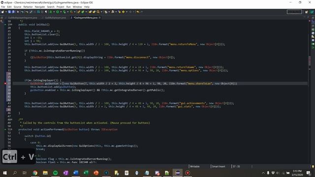 How to code a Minecraft PVP Client: Episode #20: In-Game Server Switcher смотреть онлайн