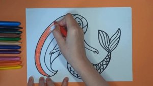 Рисуем красивую русалку