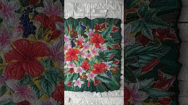 Текстильное панно " Привет с Бали" или "Тропический букет" смотреть онлайн