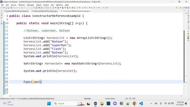 Java8 | 37 | Method reference | Reference to a constructor | Tamil смотреть онлайн