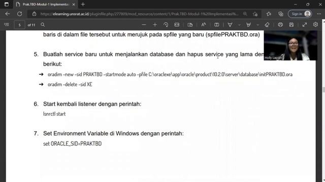 Tugas "Mengganti Nama Oracle Service ID " MK Teknologi Basis Data смотреть онлайн