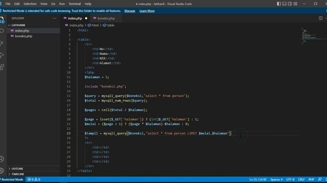 Membuat Pagination dengan PHP dan MYSQL смотреть онлайн