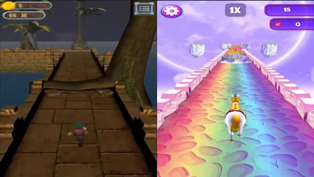 Lost Temple Endless Run vs My Little Unicorn Runner 3D 2 смотреть онлайн
