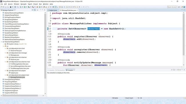 Observer Design Pattern Implementation in Java || Design pattern interview question смотреть онлайн