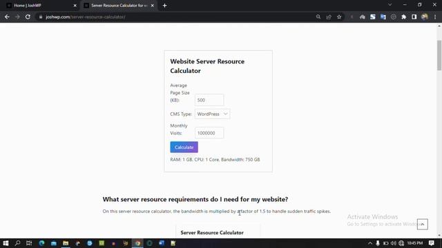 Free server resource calculator for WordPress, Joomla, and Drupal. What RAM and CPU is required? смотреть онлайн