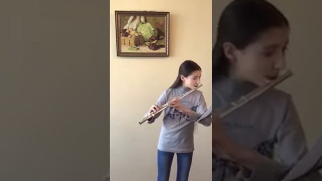 Maria Stavytska plays "IMAGE" EUGENE BOZZA for flute solo, op.38, (11 years old) смотреть онлайн