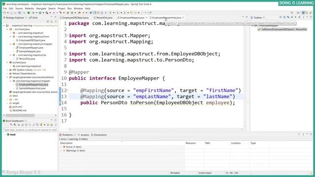 005 - Learning Mapstruct - Basic Mapping смотреть онлайн
