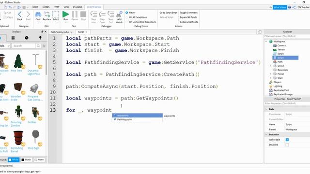 Roblox Studio Tutorial: Pathfinding (Creating a Path) смотреть онлайн