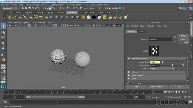 11 08 Использование карт объема бамп и дисплейсмейнт (displacement and bump mapping Maya) смотреть онлайн