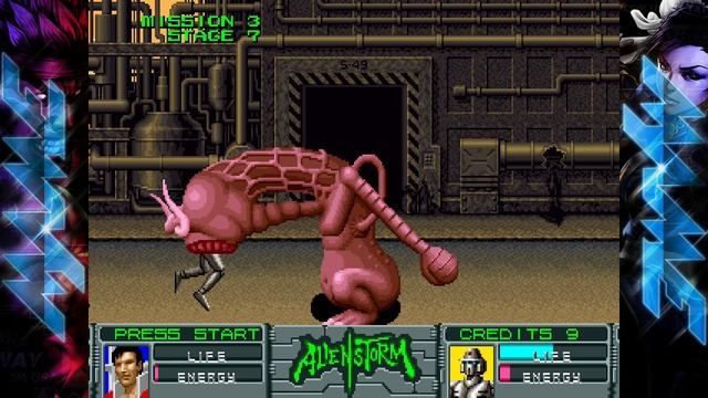 [30] ALIEN STORM ARCADE FULL GAME WALKTHROUGH [SEGA 1990 MAME] смотреть онлайн